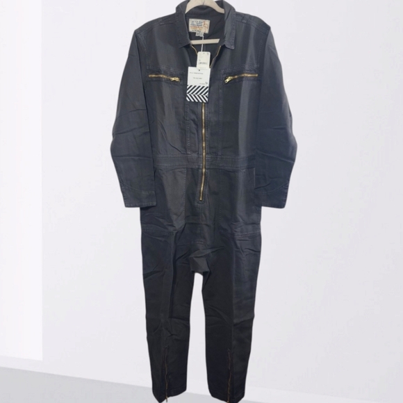 New $298 Free People Denim Zip Jumpsuit By Sandrine Rose - Picture 4 of 7